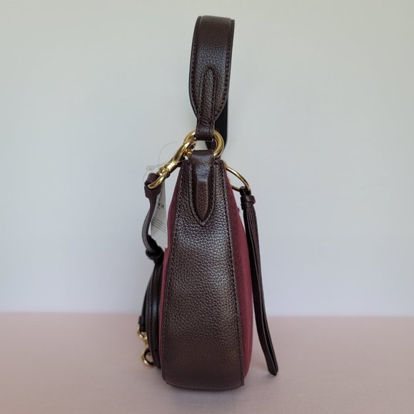 COACH Sutton Horse and Carriage Jacquard & Leather Crossbody-Oxblood Multi color - Picture 10 of 16